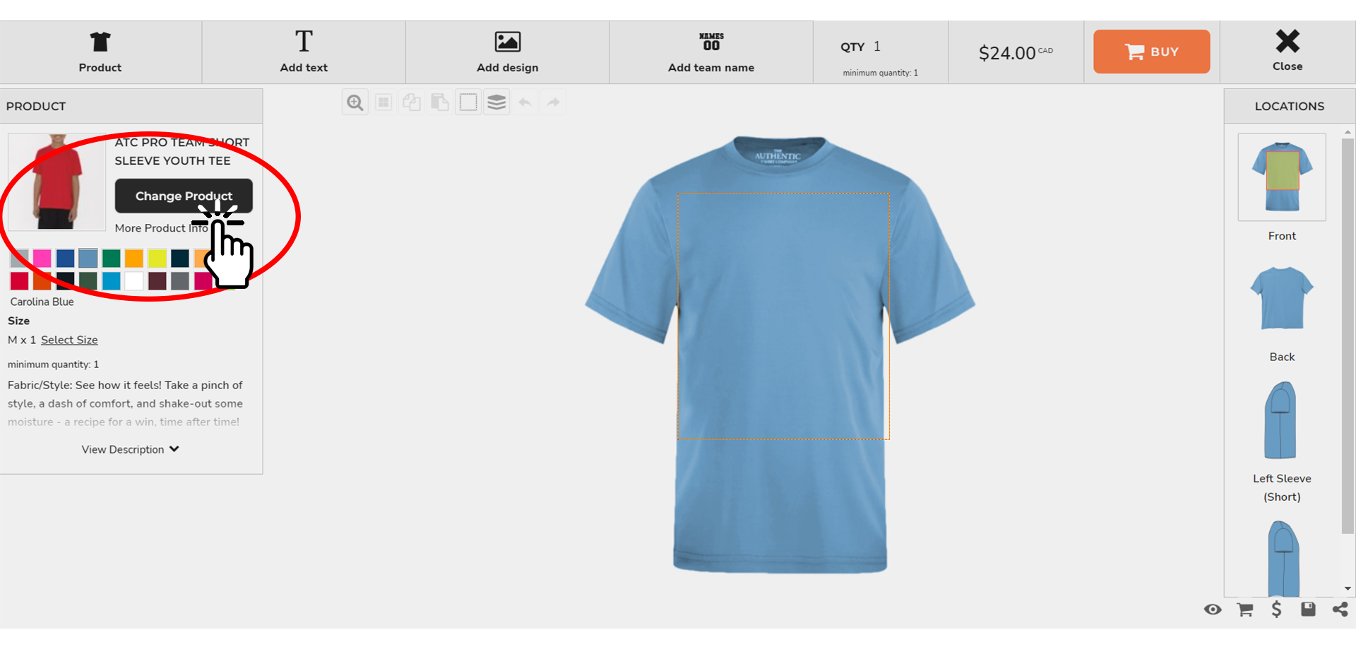step 2 to select fonts
