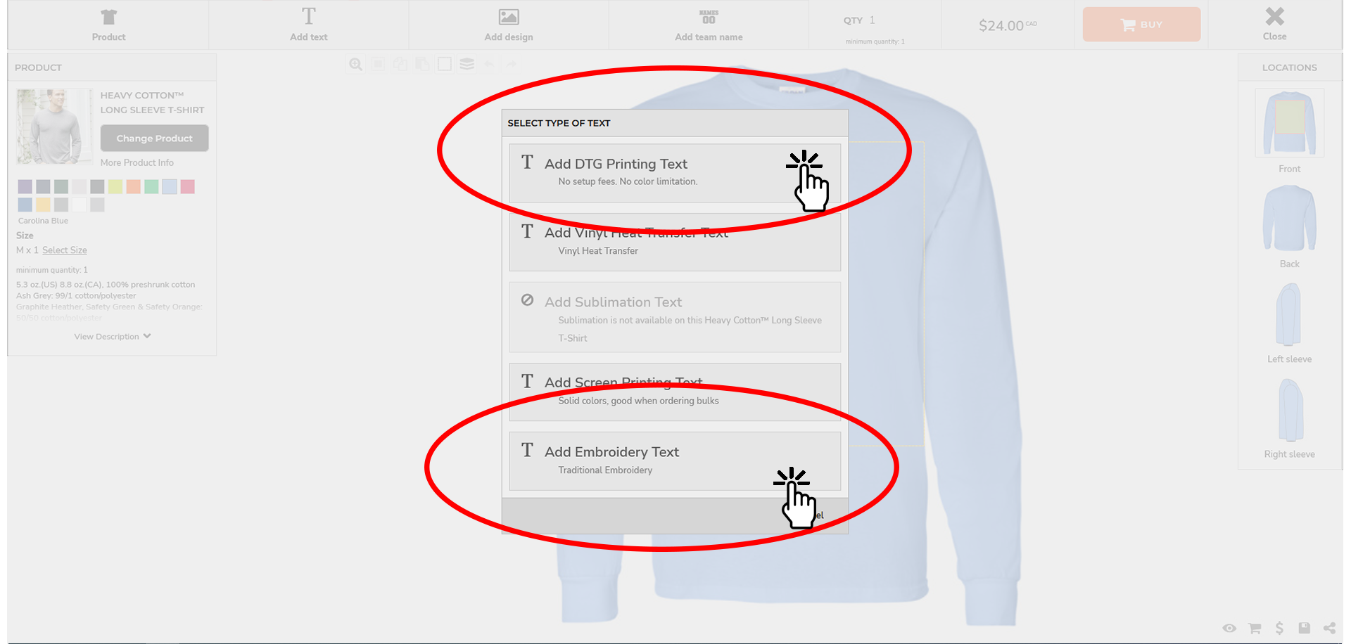 step 4 to select fonts