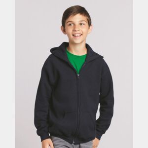 Midweight Youth Full-Zip Hooded Fleece Sweatshirt Thumbnail