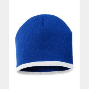 8" Toque Bottom-Striped Knit Beanie Thumbnail