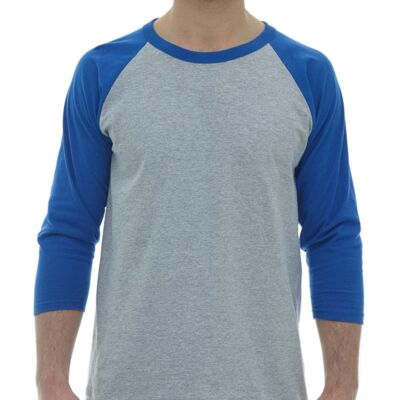 Raglan Three-Quarter Sleeve Baseball Cotton T-Shirt Thumbnail