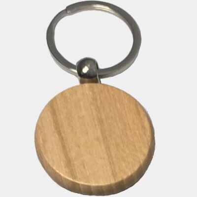 Circle Wooden Keychain Thumbnail