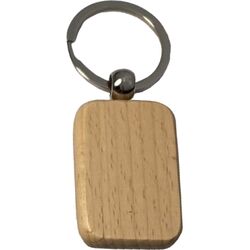 Round Rectangle Wooden Keychain – Custom Engraved & Printed in Calgary Thumbnail