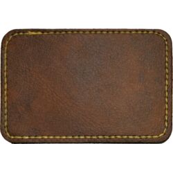Faux Leather Engravable Patch - Round-Corner Rectangular Thumbnail
