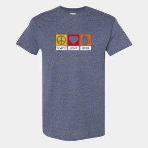 Peace, Love, Beer Tee (Unisex) Thumbnail