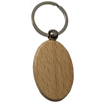 keychain2 - Rounded Oval Wooden Keychain Thumbnail