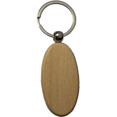 keychain2 - Narrow Oval Wooden Keychain Thumbnail