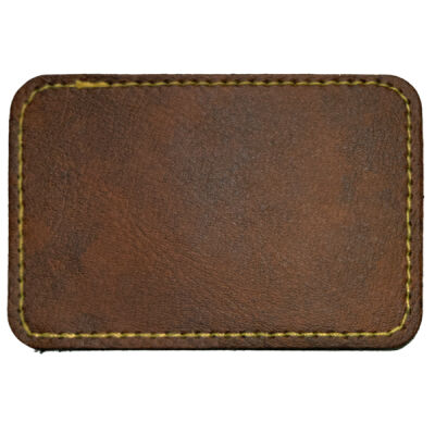 Faux Leather Engravable Patch - Curved Rectangle FauxLpatch Thumbnail