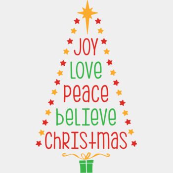 Joy Love Peace Believe Tree (0610) Thumbnail