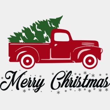 Merry Christmas Retro Truck (0727) Thumbnail