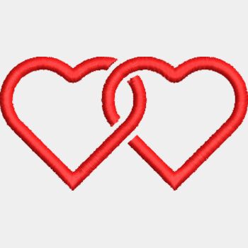 2 Hearts chain 3.4 inches (0344) Thumbnail