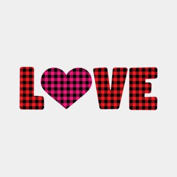 LOVE Text Plaid (1031) Thumbnail