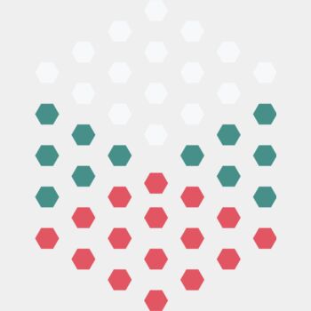 Hexagon With White  Green   Red Dot Thumbnail