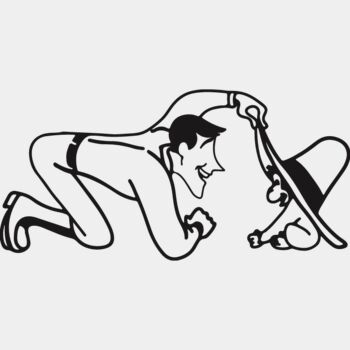 Curious George and Man Silhouette (0211) Thumbnail