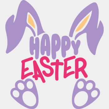 Happy Easter with Purple Bunny Thumbnail