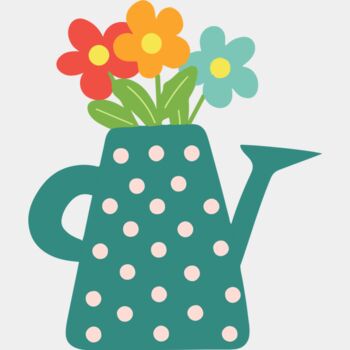 Spring Flower Bloom on Watering Can Thumbnail