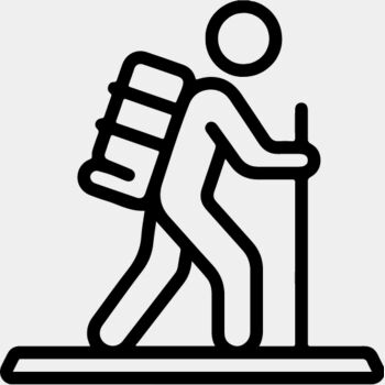 Hiking Person Icon Thumbnail