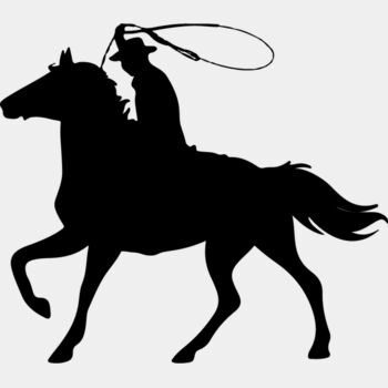 Lasso Horse Silhouette Thumbnail