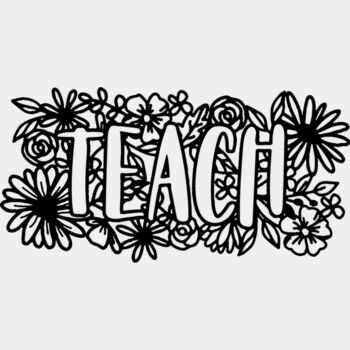 Teach Floral Doodle  Line Art  Thumbnail