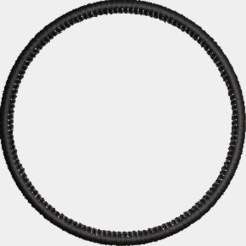 Marrow like patch border 3 inch circle Thumbnail